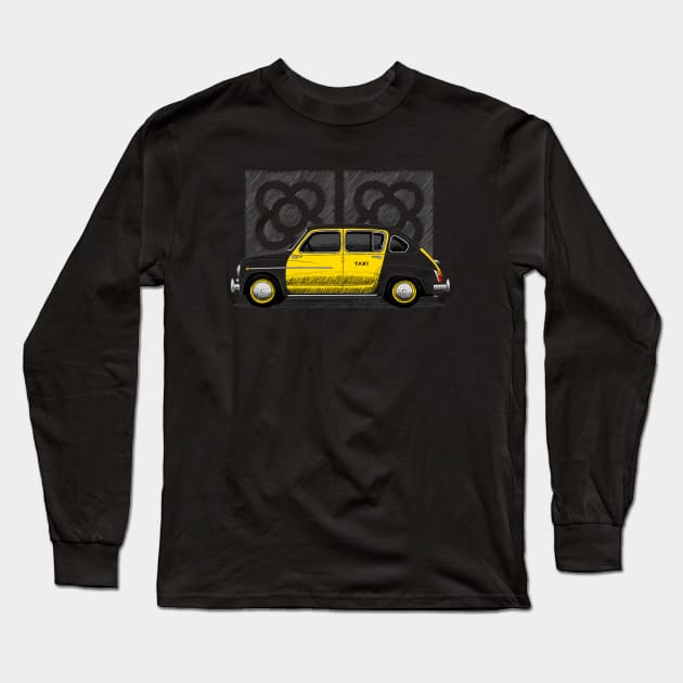 The Spanish 800 Taxi in Barcelona Long Sleeve T-Shirt by jaagdesign
